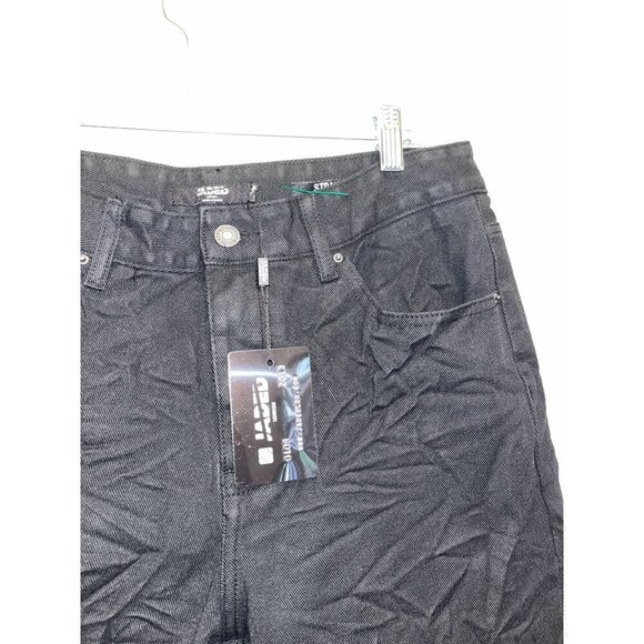 NWT Jaded London Black Coated Stacked  Straight Leg  Jeans Men's Size 32x32 - Picture 3 of 11